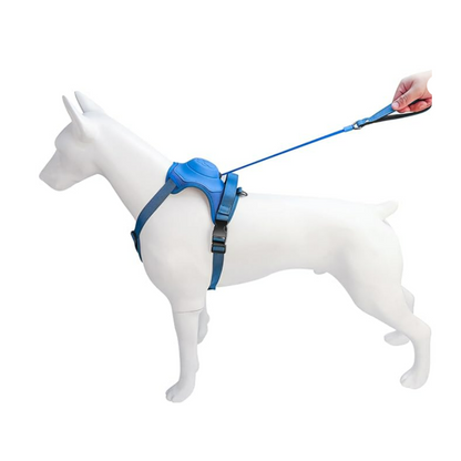 Arnés Perro Con Correa Retráctil Azul